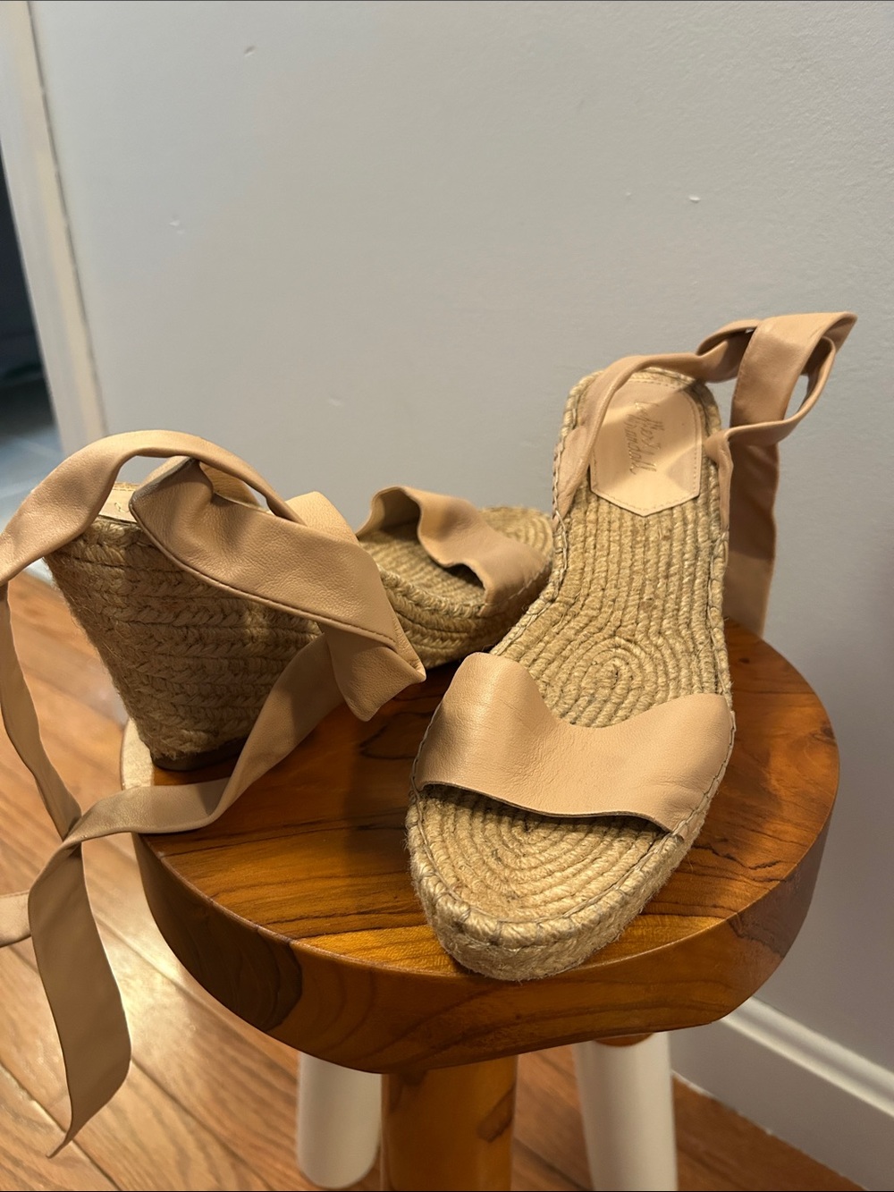 Loeffler Randall Blush Tie-Ankle Espadrille Wedges